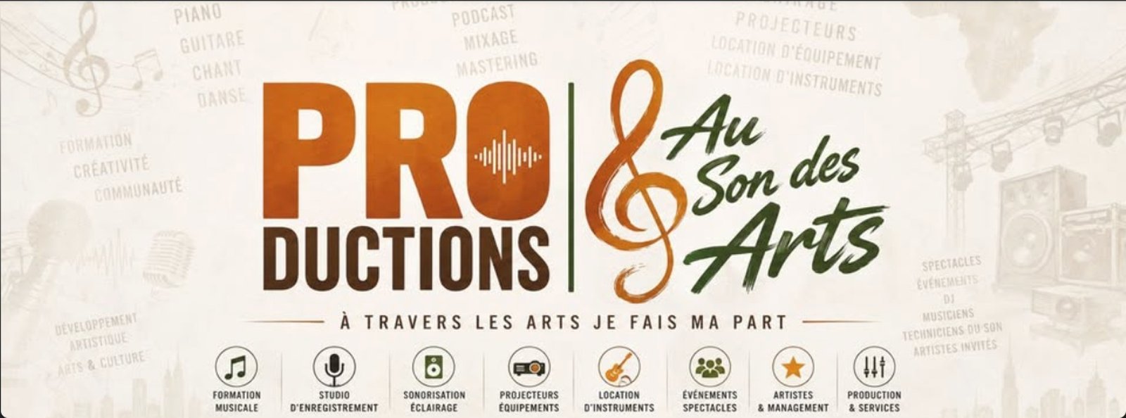 Identité visuelle Productions Au Son des Arts